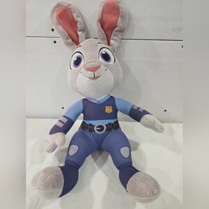 Tomy Zootopia Officer Judy Hopps 18" Sitting Soft Plush Disney EUC